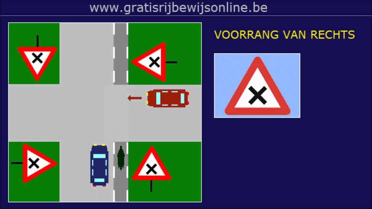 GRATIS RIJBEWIJS ONLINE (20) Rijbewijs B - VOORRANG VAN RECHTS - YouTube - Verschil C En Ce Rijbewijs