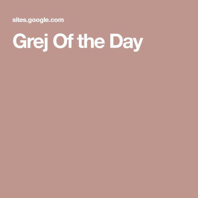 Grej Of The Day Inloggen