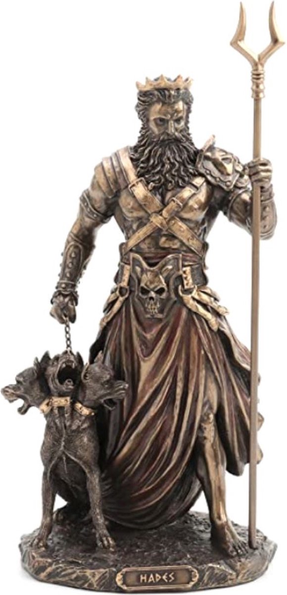 Griekse God van de Onderwereld Hades met Cerberus - Veronese Design - Griekse God Van De Onderwereld