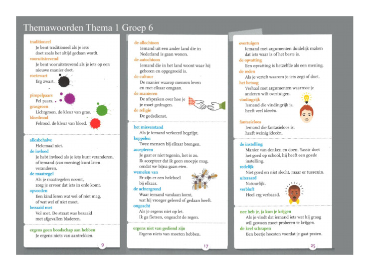 Groep 6 Thema 1 | PDF - Themawoorden Taal Actief Groep 7
