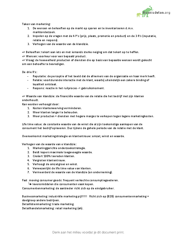 Grondslagen van de marketing Bewerken | Bekijken - Grondslagen Van De Marketing Samenvatting
