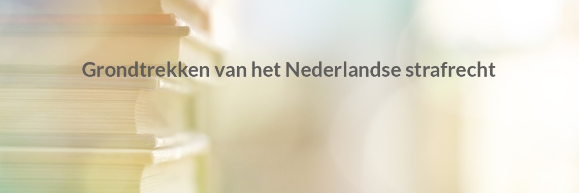Grondtrekken Van Het Nederlandse Strafrecht 10e Druk