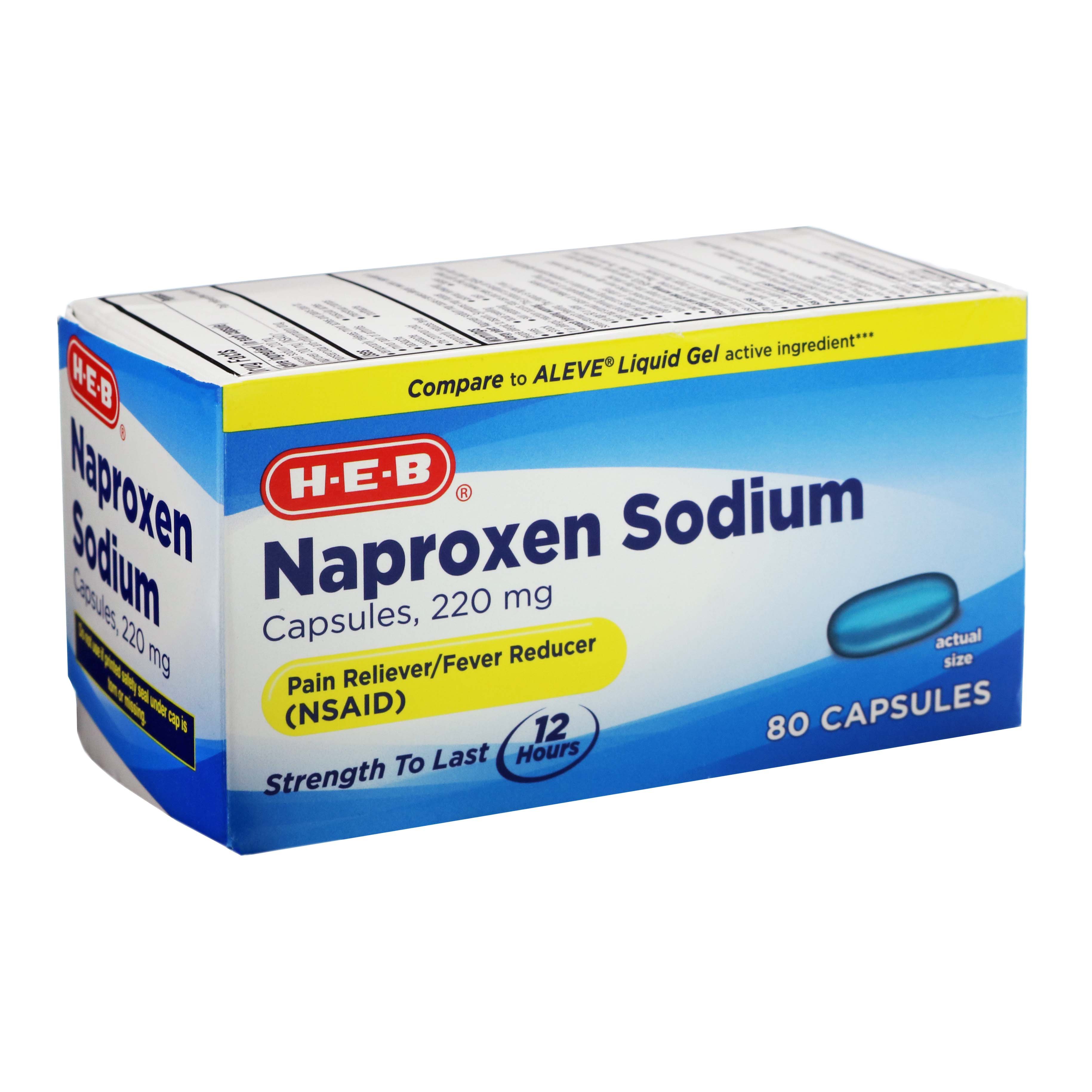 H-E-B Naproxen Sodium 220 Capsules - Shop Pain Relievers at H-E-B - Naproxen In Combinatie Met Paracetamol