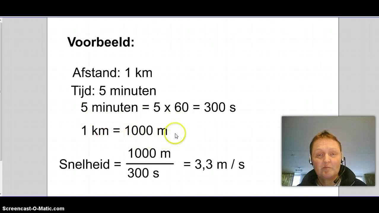 H2.1 en H2.2 snelheid, afstand en tijd - YouTube - Hoe Bereken Je De Tijd Met Snelheid En Afstand