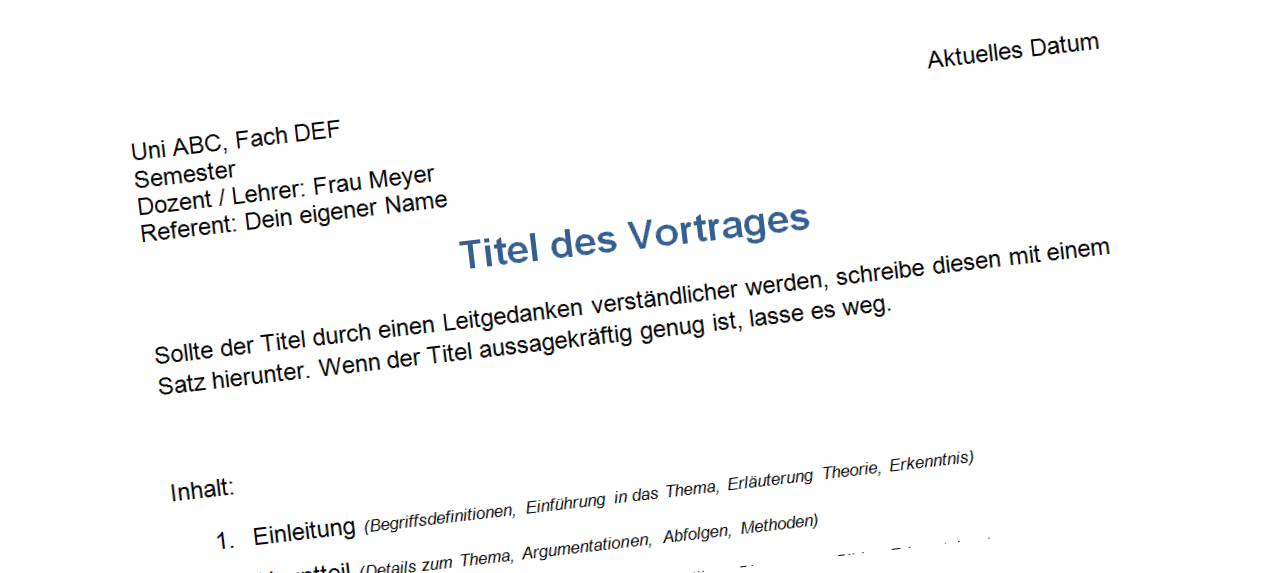 Handout: Tipps zum Aufbau, Beispiele und Muster | Präsentationstipps.de - Wat Is Een Hand Out