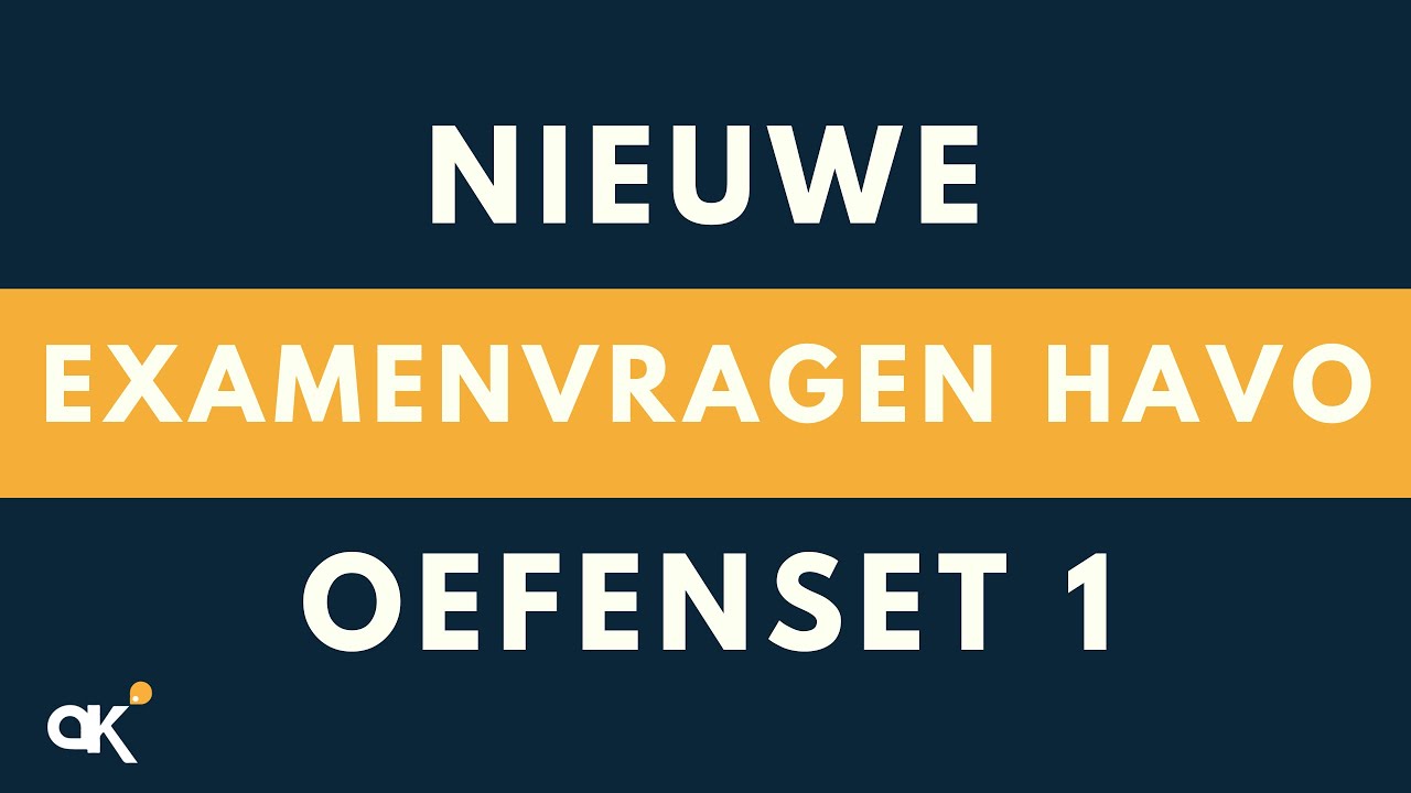 Havo oefenset 1 - nieuwe examenvragen - YouTube - Welke Vakkenpakketten Zijn Er Havo