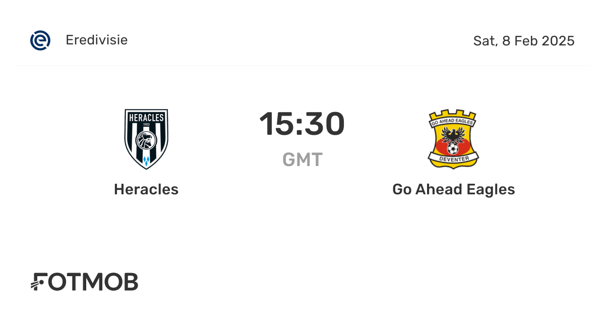 Heracles vs Go Ahead Eagles - live score, predicted lineups and H2H stats - Heracles - Go Ahead Eagles Wedstrijden