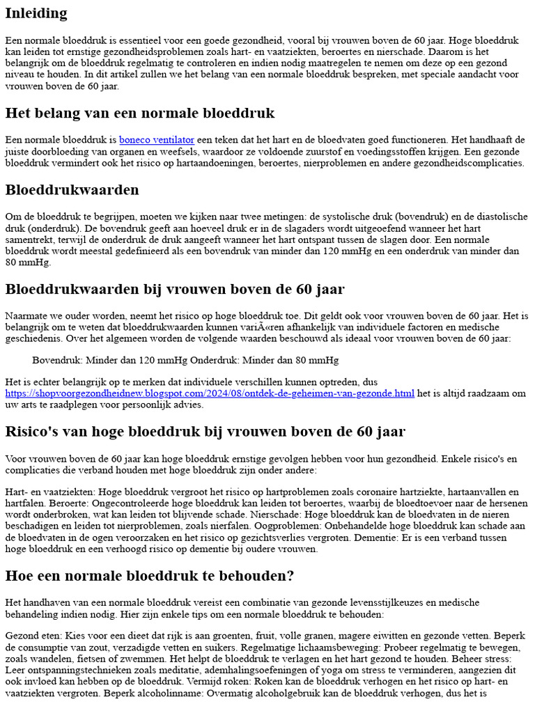 Het Belang Van Een Normale Bloeddruk Bij Vrouwen Boven de 60 Jaar - Wat Is Een Normale Bloeddruk Vrouw