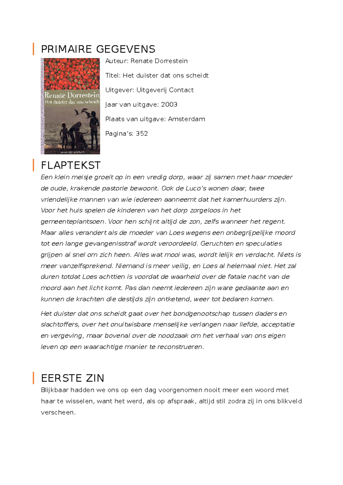 Het Duister Dat Ons Scheidt Samenvatting