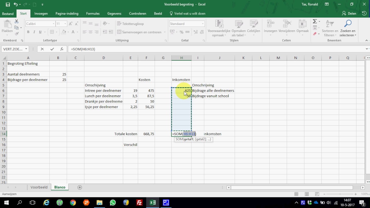 Het maken van een begroting in Excel - YouTube - Hoe Ziet Een Begroting Eruit
