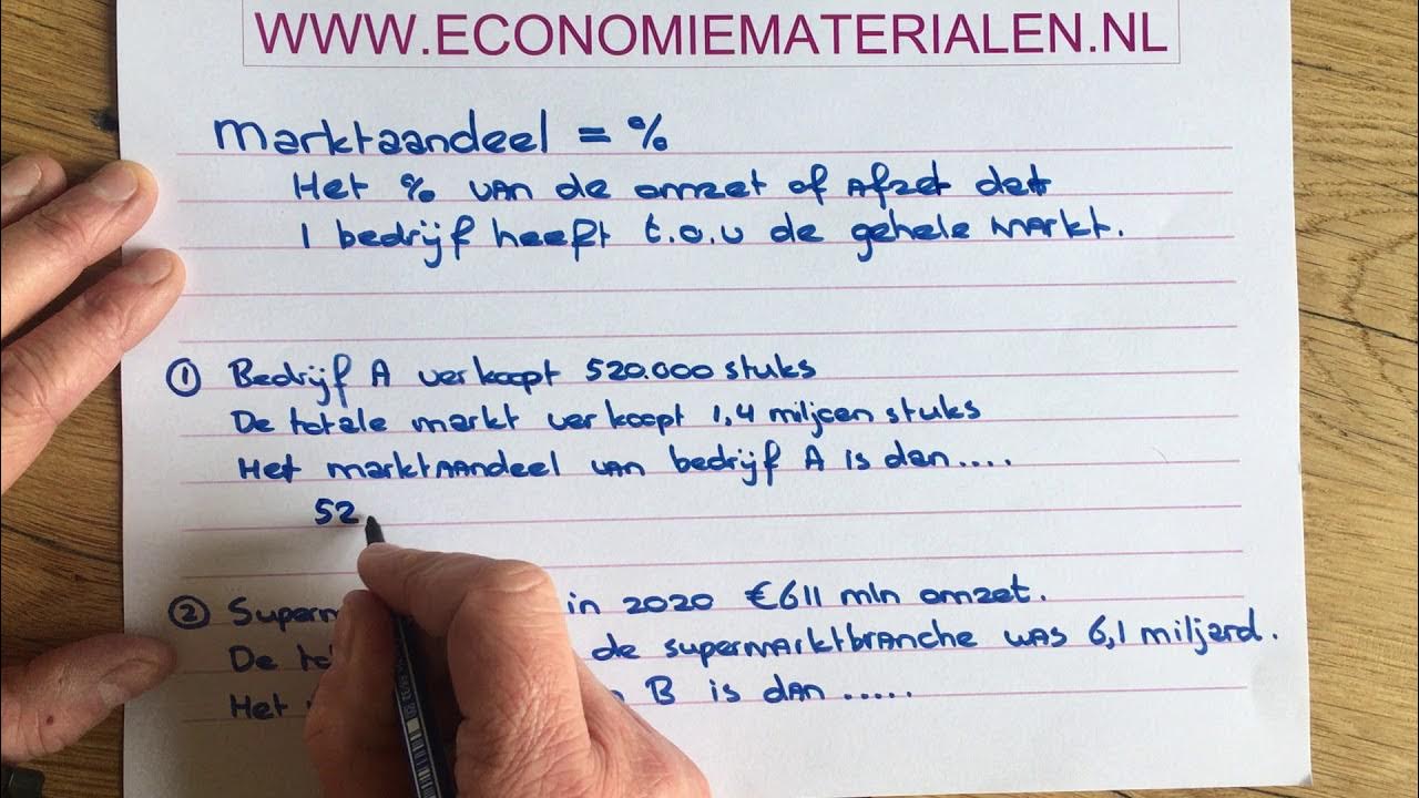 Het marktaandeel berekenen (economiematerialen) - YouTube - Hoe Bereken Je Het Marktaandeel