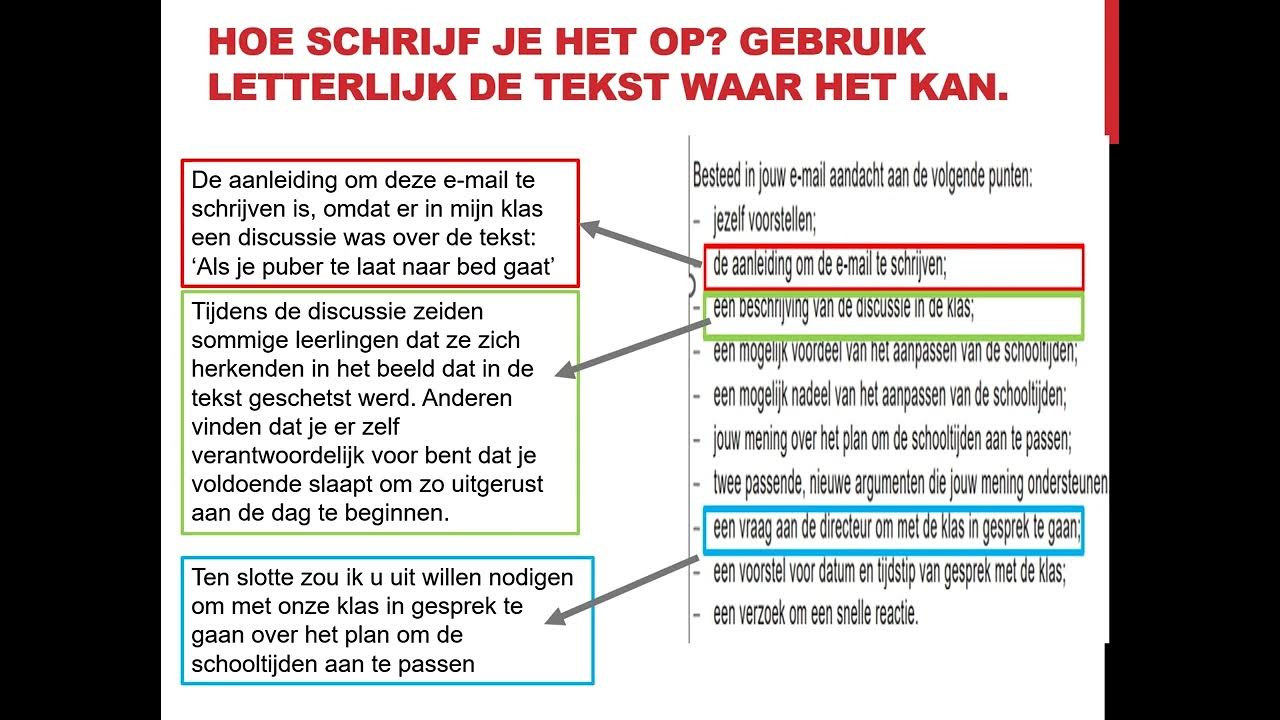 Het schrijven van een zakelijke e-mail op het vmbo-t eindexamen. - YouTube - Hoe Schrijf Je Een Zakelijke Email