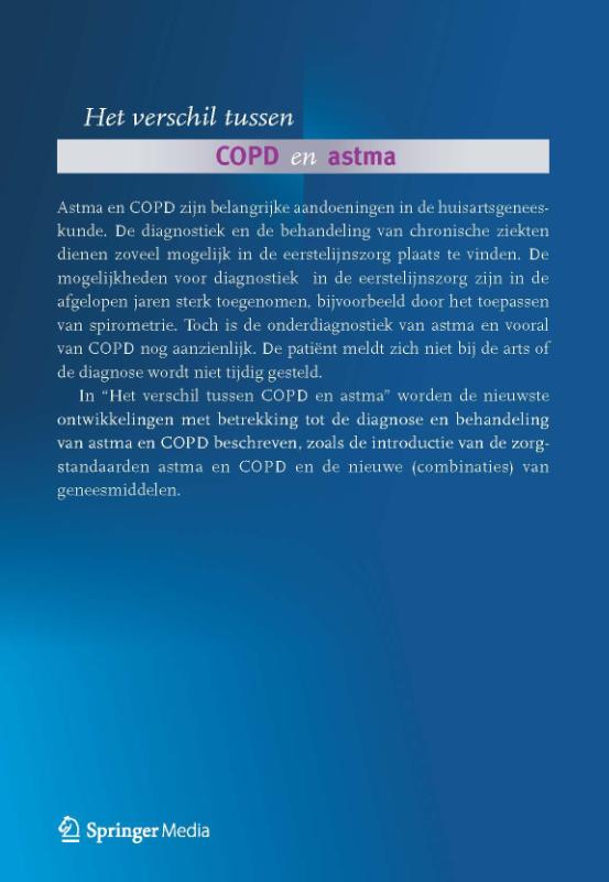 Het Verschil Tussen Copd En Astma | Tweedehands | BoekenBalie - Verschil Tussen Copd En Astma