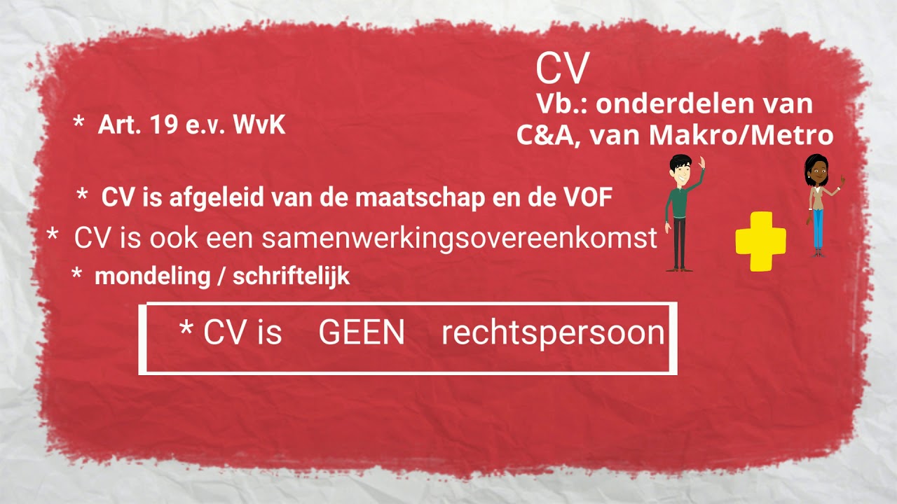 HFD 19. Ondernemingsrecht VOF en CV - YouTube - Verschil Tussen Bv En Vof