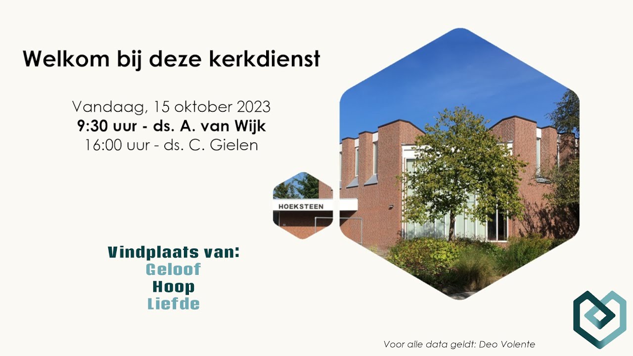 HHG Goes | ds. A. van Wijk | DE VERBONDSBELOFTE - YouTube - Kandidaat H Van De Beek Leeftijd