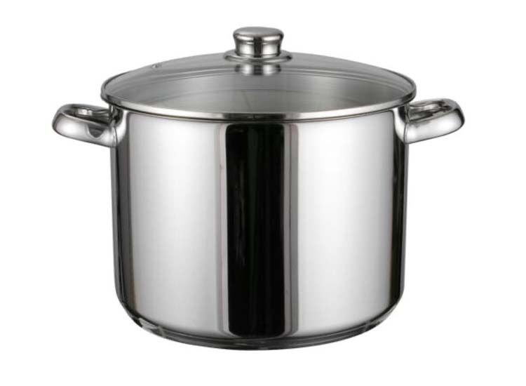 Hi Soeppan 10L - Glazen Deksel - RVS Metaal - Zilver | Dealdonkey - Soeppan 10 Liter Action