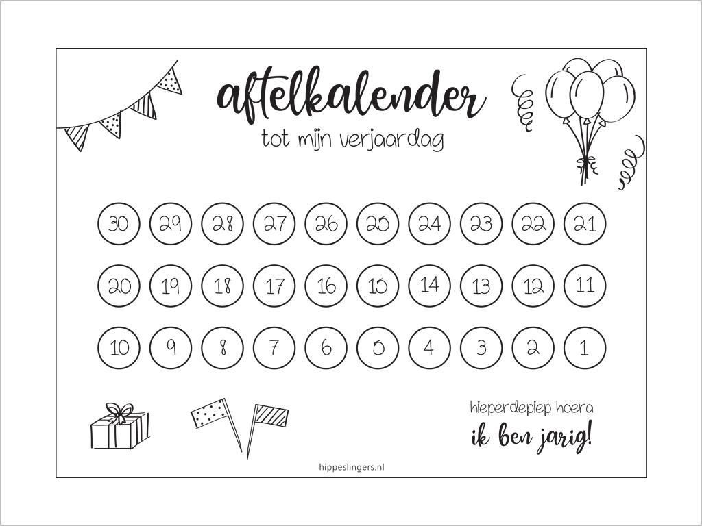 Hippe slingers hippe aftelkalender verjaardag – Artofit - Hoeveel Dagen Nog Tot De Zomervakantie
