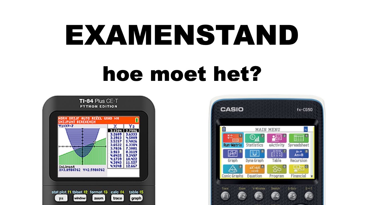 Hoe Zet Je Je Grafische Rekenmachine In Examenstand Casio Fx-cg50