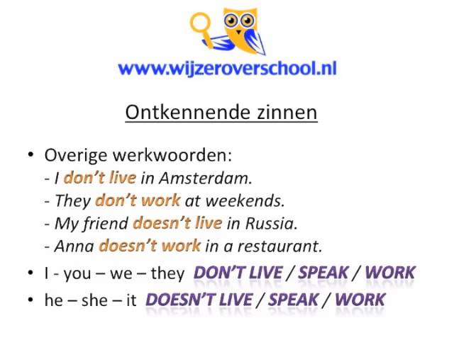 Hoe Maak Je De Present Simple