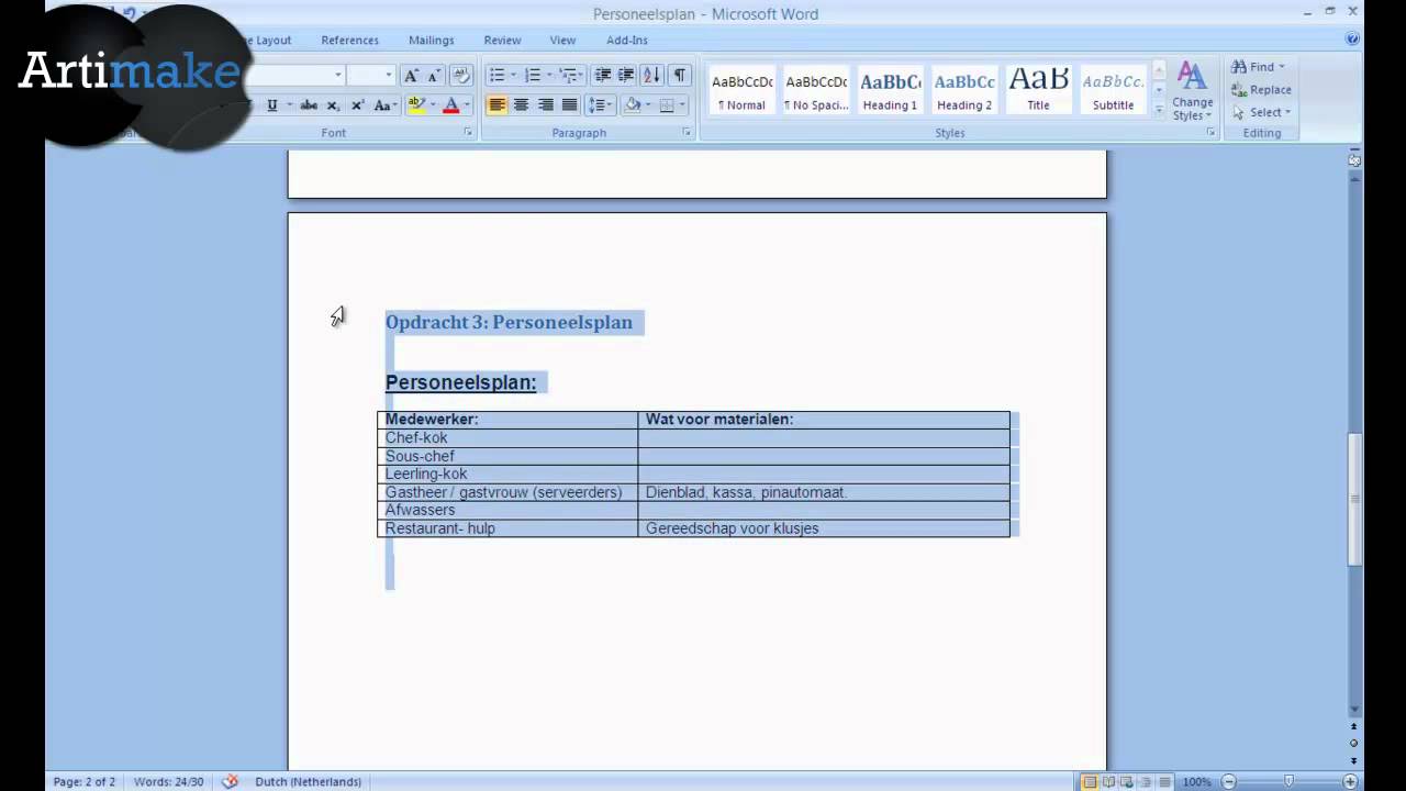 Hoe maak je een automatische inhoudsopgave in Word 2007 - YouTube - Hoe Maak Je Een Inhoudsopgave In Google Docs