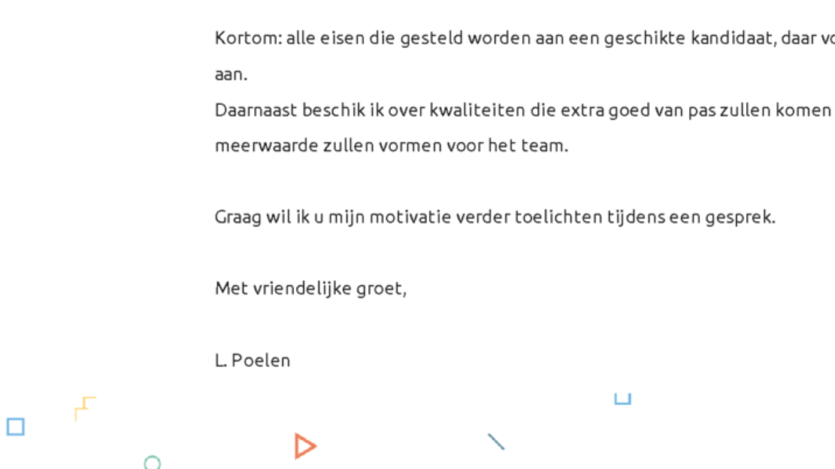 Hoe Moet Je Een Motivatiebrief Maken - sollicitatiebrief en cv web - Ik Hoor Graag Van U
