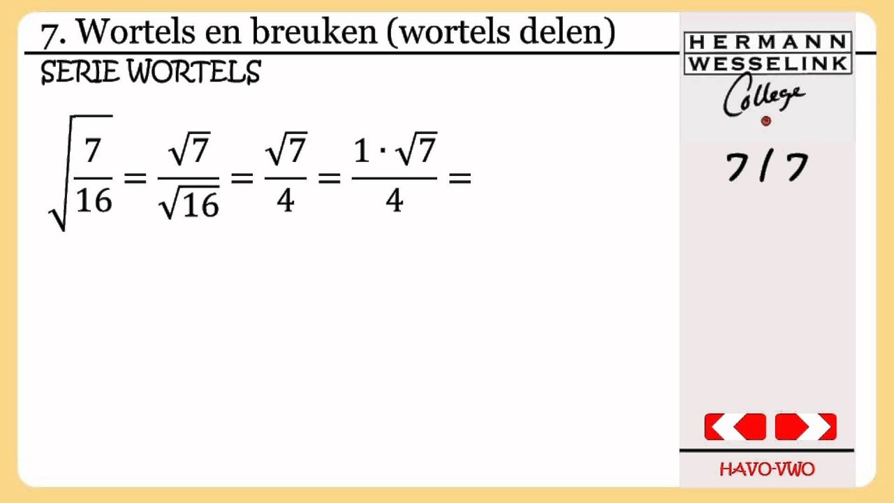 Hoe Reken Je Een Wortel Uit