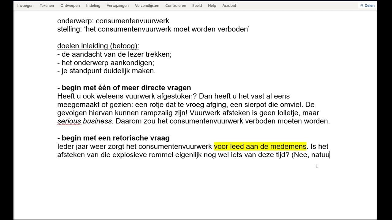 Hoe schrijf je de inleiding van een betoog? - YouTube - Hoe Begin Je Een Betoog