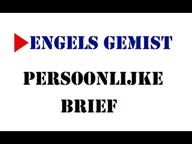 Hoe Schrijf Je Een Engelse Brief