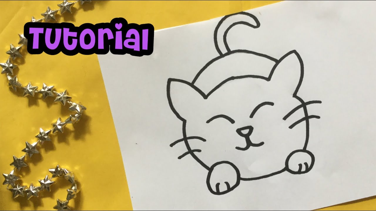HOE TEKEN JE EEN KAT? ☆ Poes tekenen ☆ Tekenen makkelijk ☆ HOW TO DRAW - Hoe Maak Ik Een Cat
