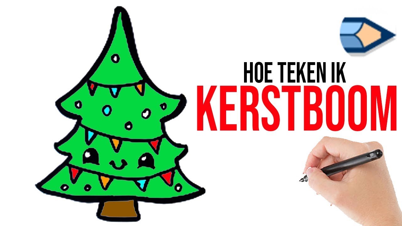 HOE TEKEN JE EEN KERSTBOOM? LEREN TEKENEN VOOR KIDS - YouTube - Wat Voor Boom Is Een Kerstboom