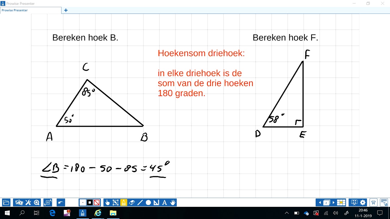 hoekensom driehoek - YouTube - Driehoek Berekenen Met 1 Zijde En 1 Hoek