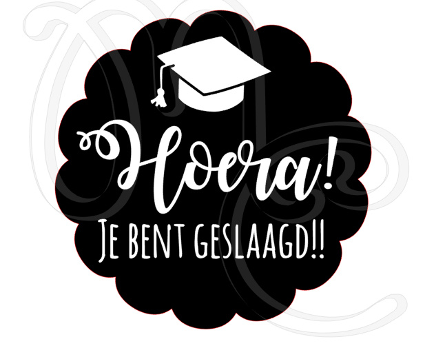 Hoera je bent geslaagd | Stickers | MIRAHCREATIONS - Wanneer Hoor Je Of Je Geslaagd Bent