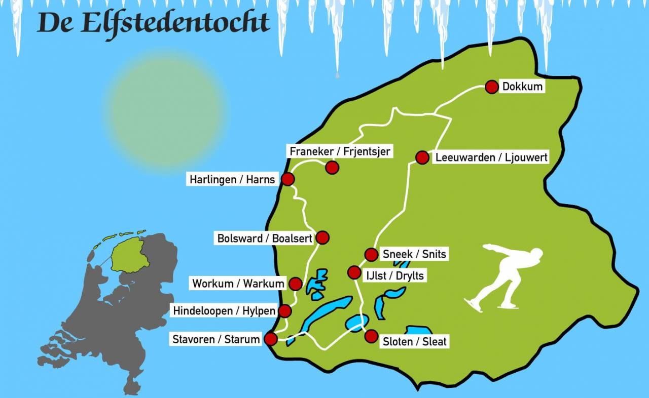 Holland cycling news - What do the Dutch mean with Elfsteden-fever? - Wat Zijn De 11 Steden Van De Elfstedentocht