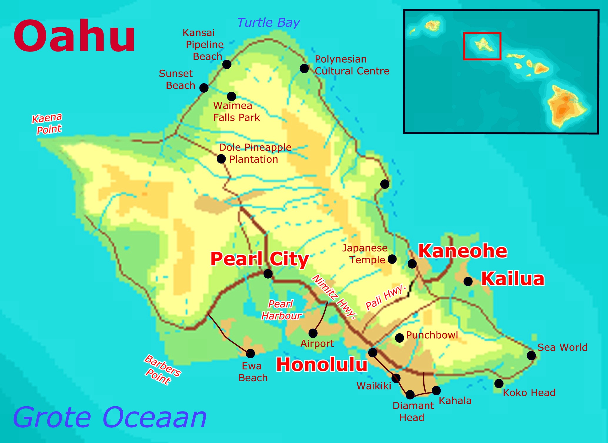 Honolulu Map Printable - Printable Free Templates - Wat Is De Hoofdstad Van Hawaii