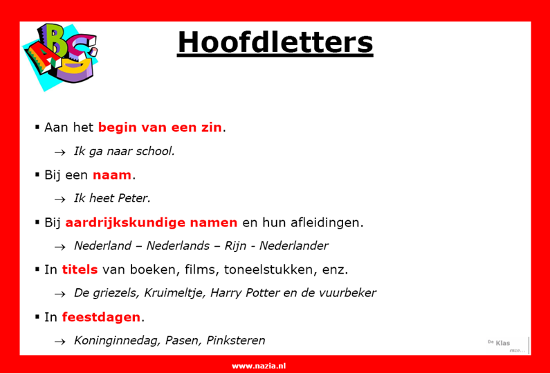 Hoofdletters | School reading, Co teaching, Dutch language - Wat Vul Je In Bij Voorletters