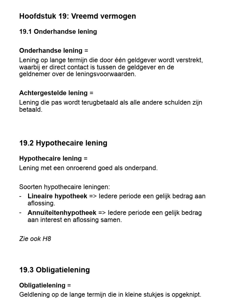 Consumptief Deel Van Uw Lening
