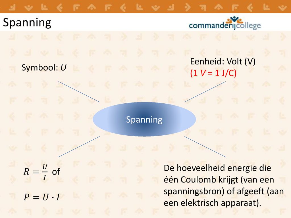 Hoofdstuk 2 Elektrische energie. - ppt download - Eenheid Van Elektrische Spanning 4 Letters