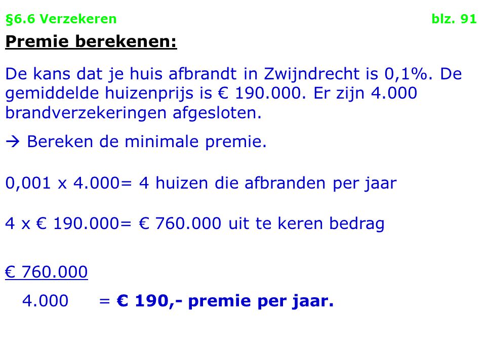 Hoofdstuk 6: Werk en uitkeringen - ppt video online download - Hoe Bereken Je De Premie