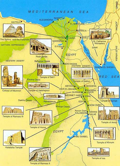 Kaart Van Het Oude Egypte