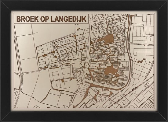 Houten stadskaart van Broek op Langedijk | bol - Bol Broek Op Langedijk