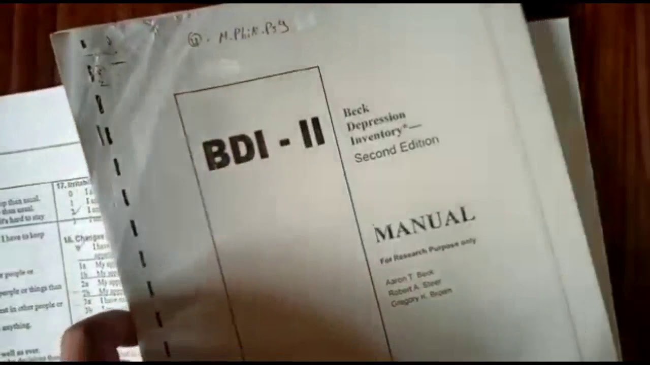 Bdi Beck Depression Inventory Scoring