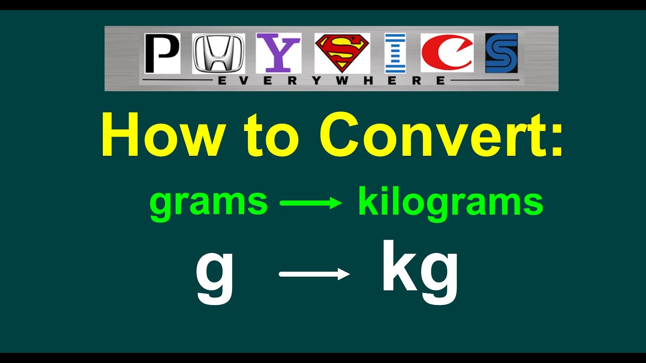 How to Convert g to kg (grams to kilograms) [EASY] - YouTube - Hoeveel Gram Is Een Kilogram