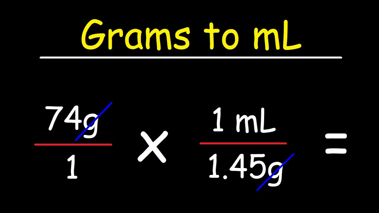 How To Convert Grams to Milliliters - g to mL - YouTube - Hoeveel Milliliter Is 1 Gram