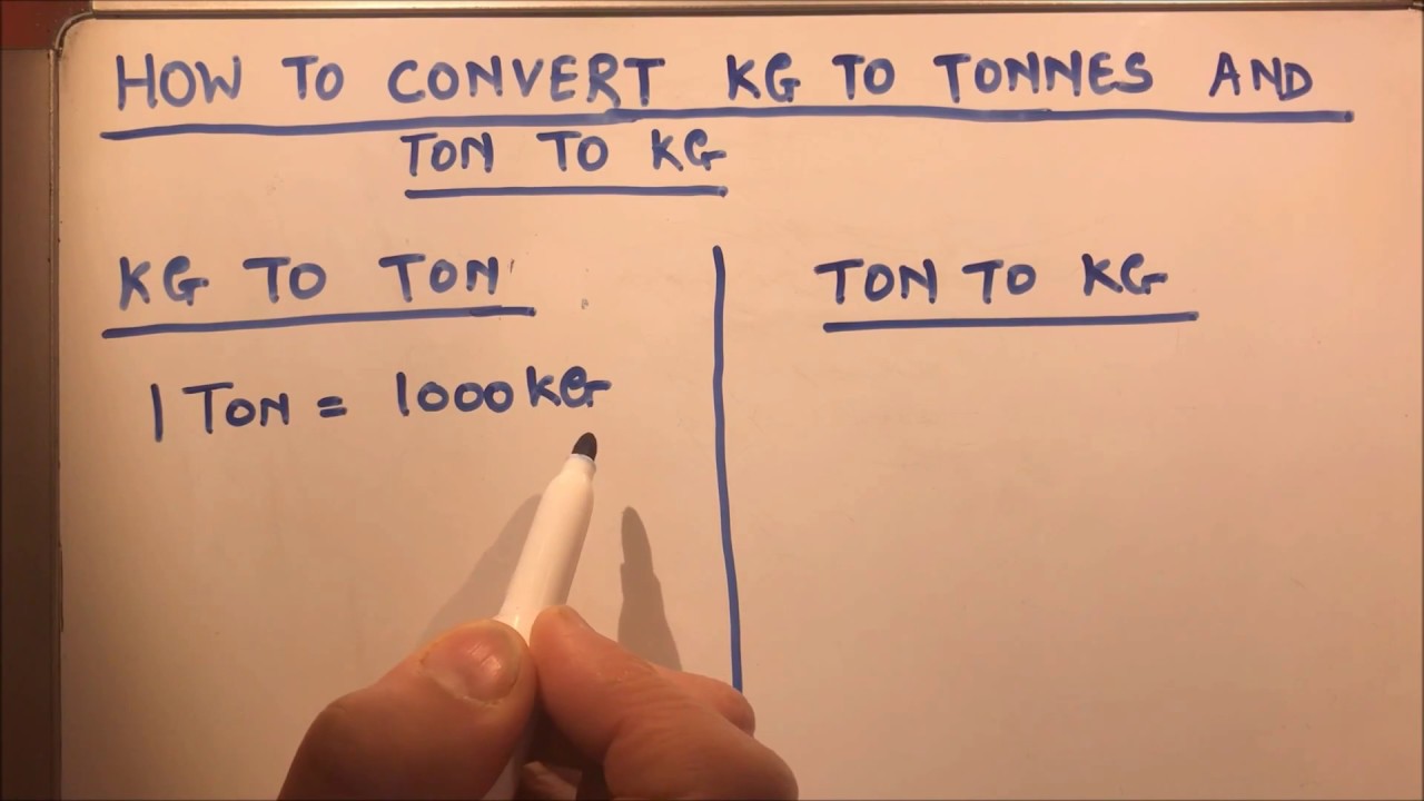 HOW TO CONVERT KG TO TONNES AND TONNES TO KG - YouTube - Hoeveel Kilogram Is Een Ton