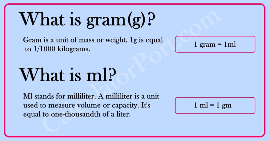 How to convert ml to grams and why is it necessary? - Hoeveel Ml Is 15 Gram