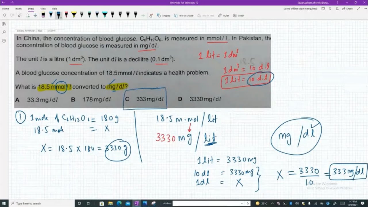 How to convert mmol/l glucose into mg/dl? - YouTube - Omrekenen Mmol L Naar Mg Dl