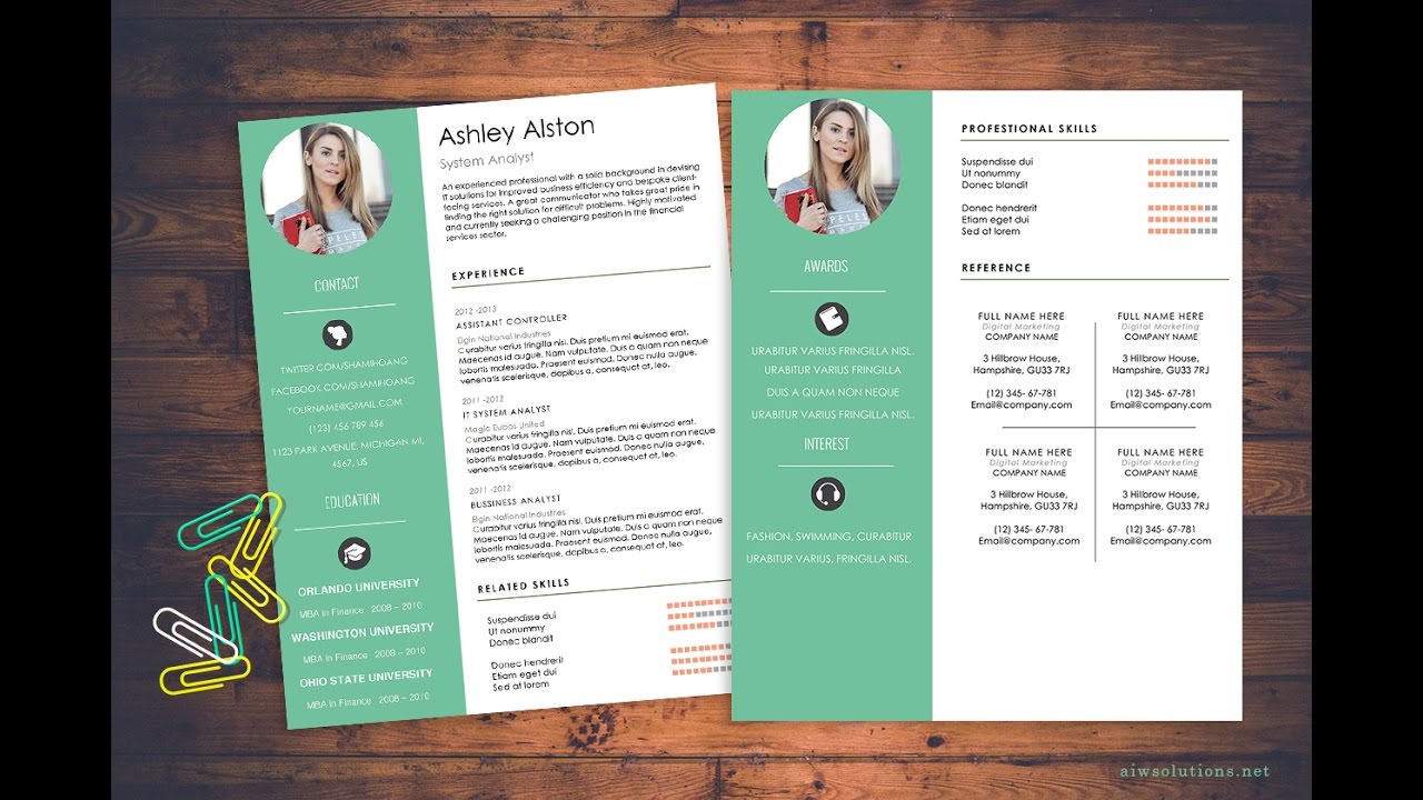 How to Create CV/ Resume in MS Word - YouTube - Hoe Maak Ik Een Cv In Word