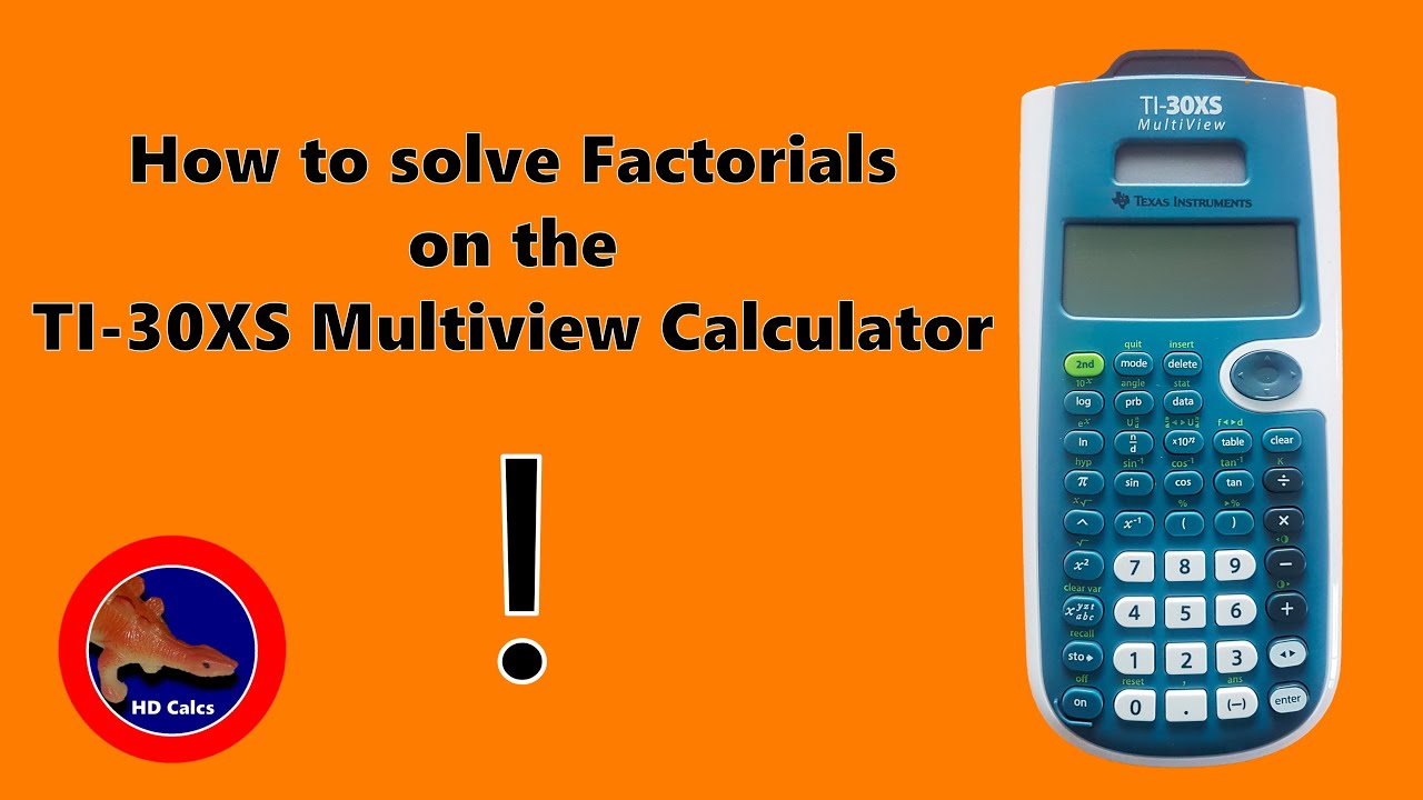 How to do Factorials on the TI-30XS Multiview calculator - YouTube - Rekenmachine Texas Instruments Ti-30xs Multiview
