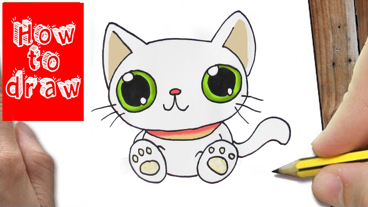 HOW TO DRAW A CAT KAWAII | HOE TEKEN JE EEN KAT? - YouTube - Hoe Teken Je Een Kat Makkelijk