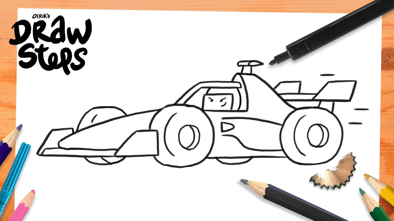 How to draw a F1 CAR (easy step by step) - YouTube - Hoeveel Schrijf Je Af Op Een Auto